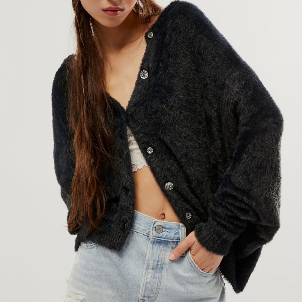free people fuzzy sweater